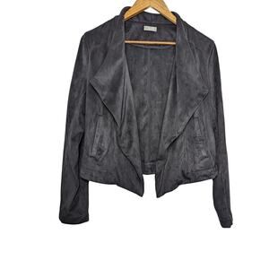 Women's GXF Gentle Fawn Draped Suede Jacket Black Size L